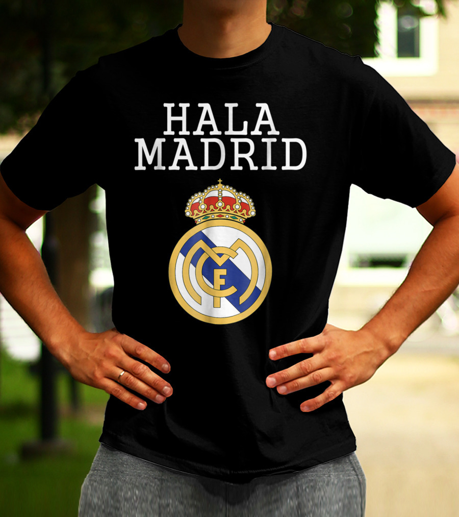 Hala Madrid Real Madrid CF Crest With Crown T-Shirt