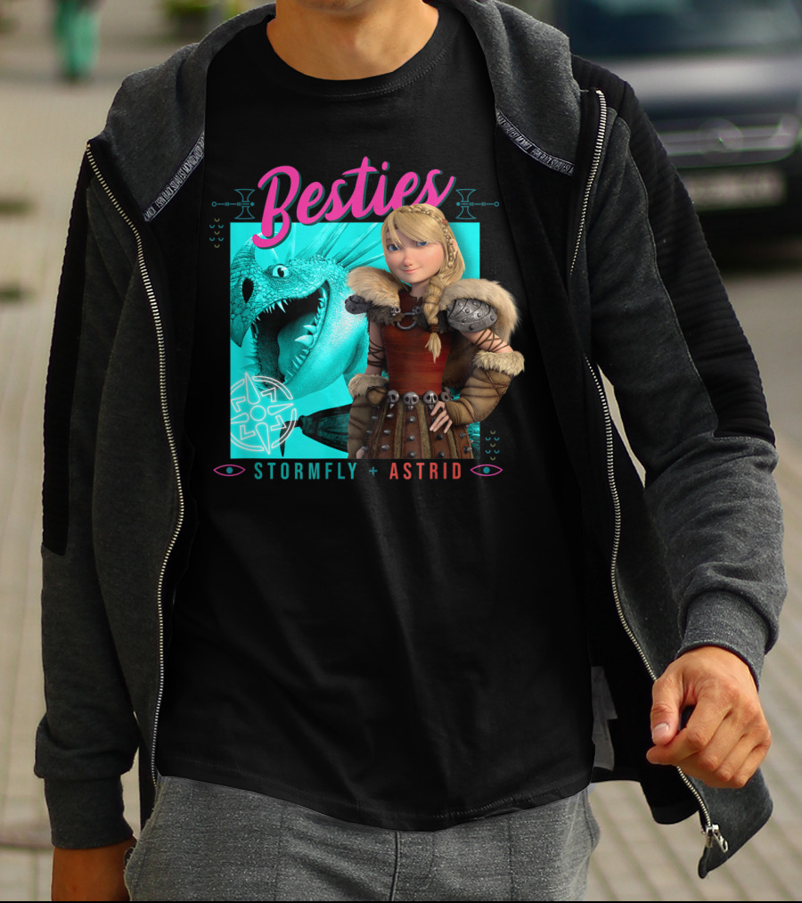 Besties Stormfly + Astrid How To Train Your Dragon 3 Hidden World T-Shirt