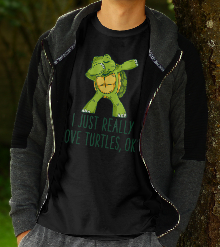I Just Really Love Turtles Ok Dabbing Turtle T-Shirt