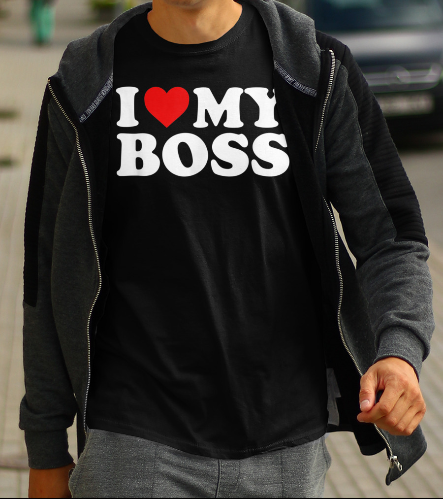 I Love My Boss Heart Icon T-Shirt