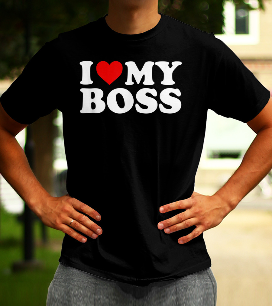 I Love My Boss Heart Icon T-Shirt