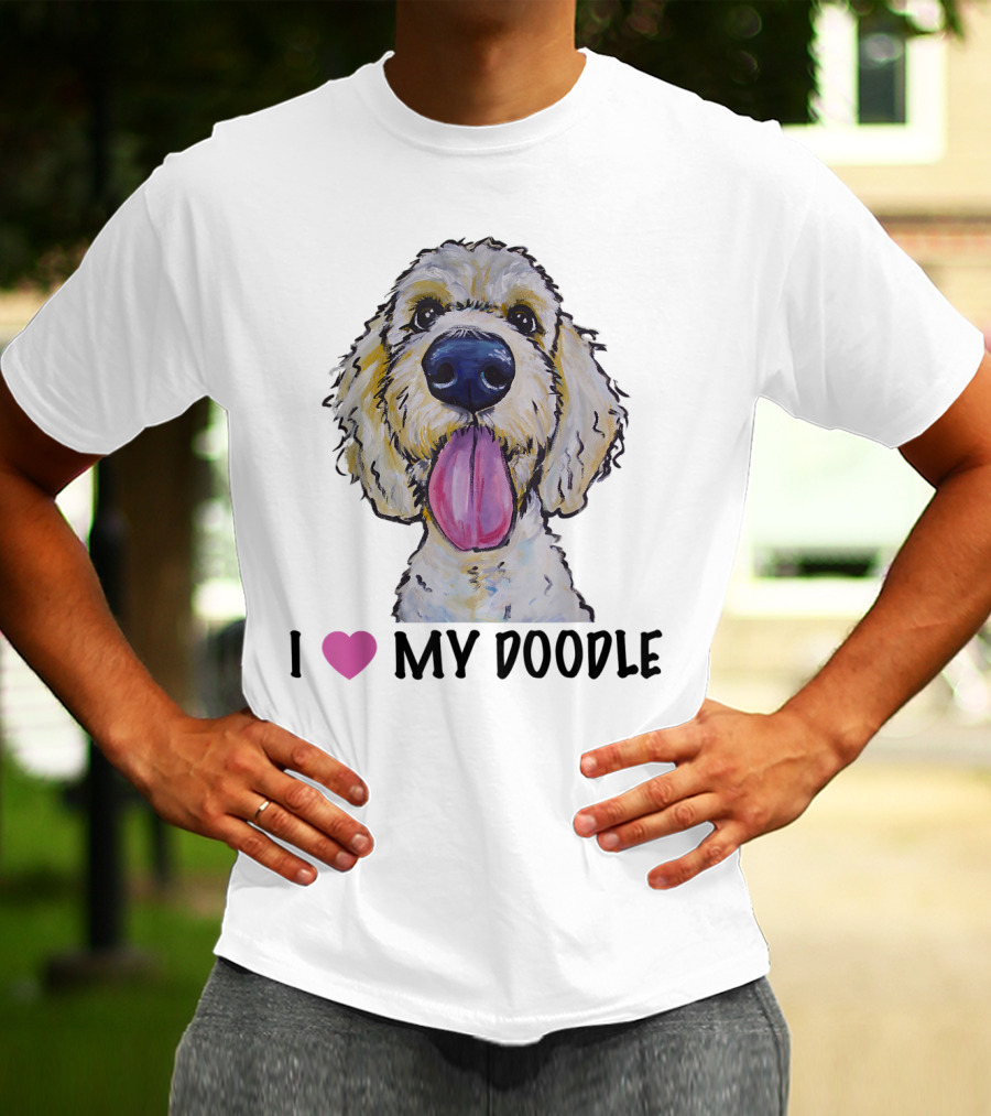I Love My Doodle Golden Doodle Heart T-Shirt