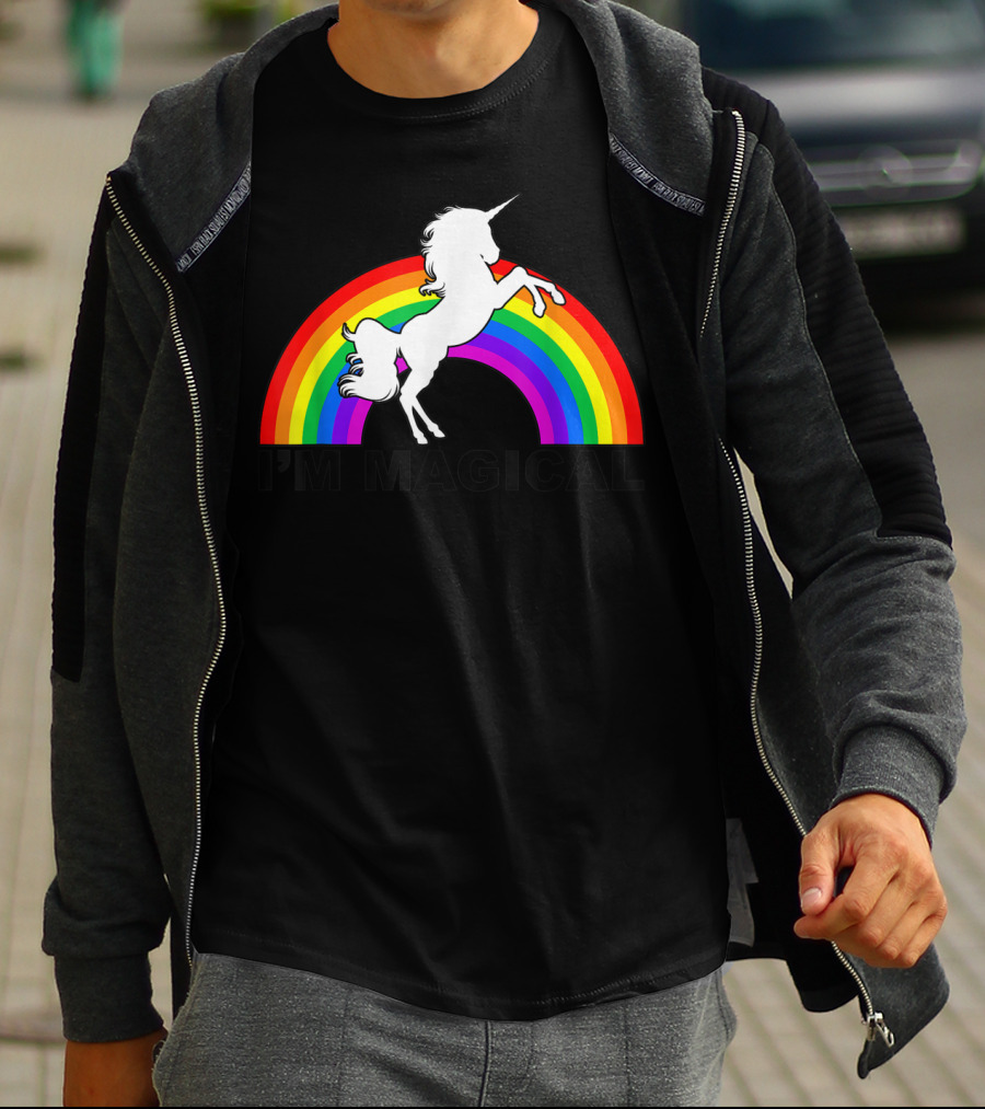 I'm Magical Unicorn With Rainbow T-Shirt