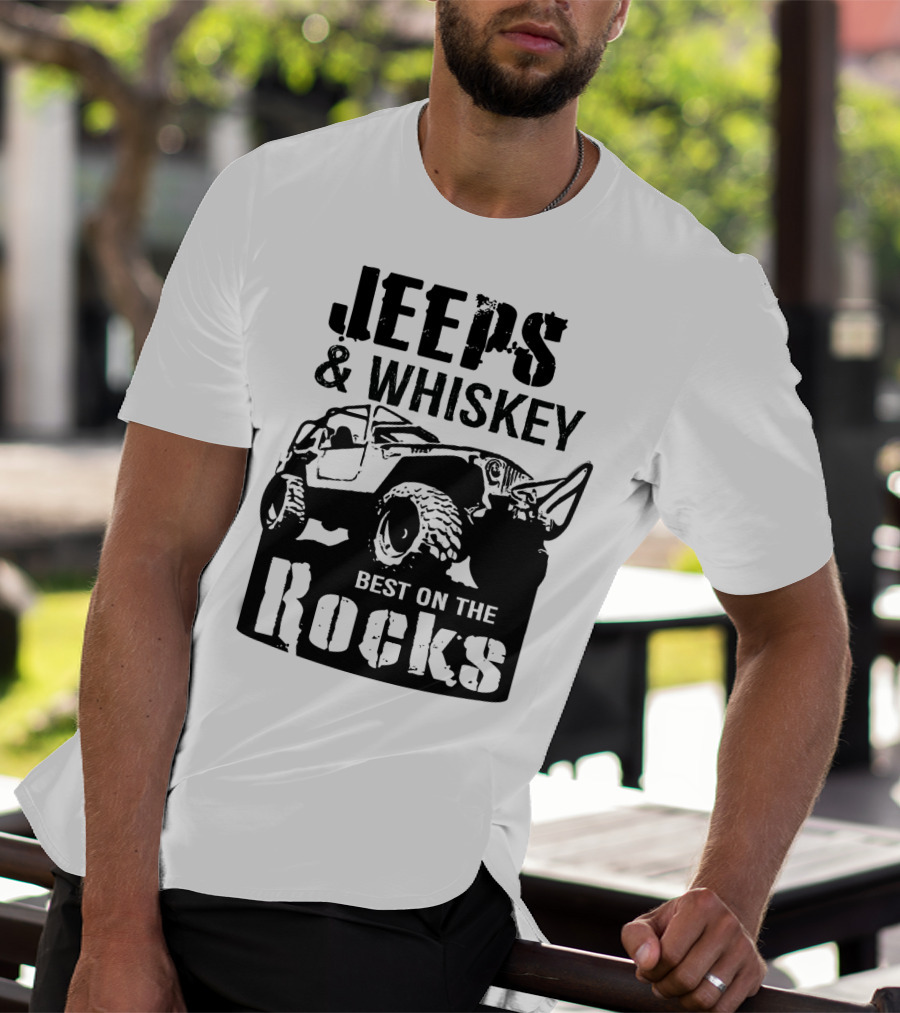 Jeeps And Whiskey Best On The Rocks T-Shirt