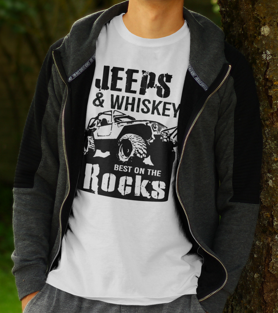 Jeeps And Whiskey Best On The Rocks T-Shirt
