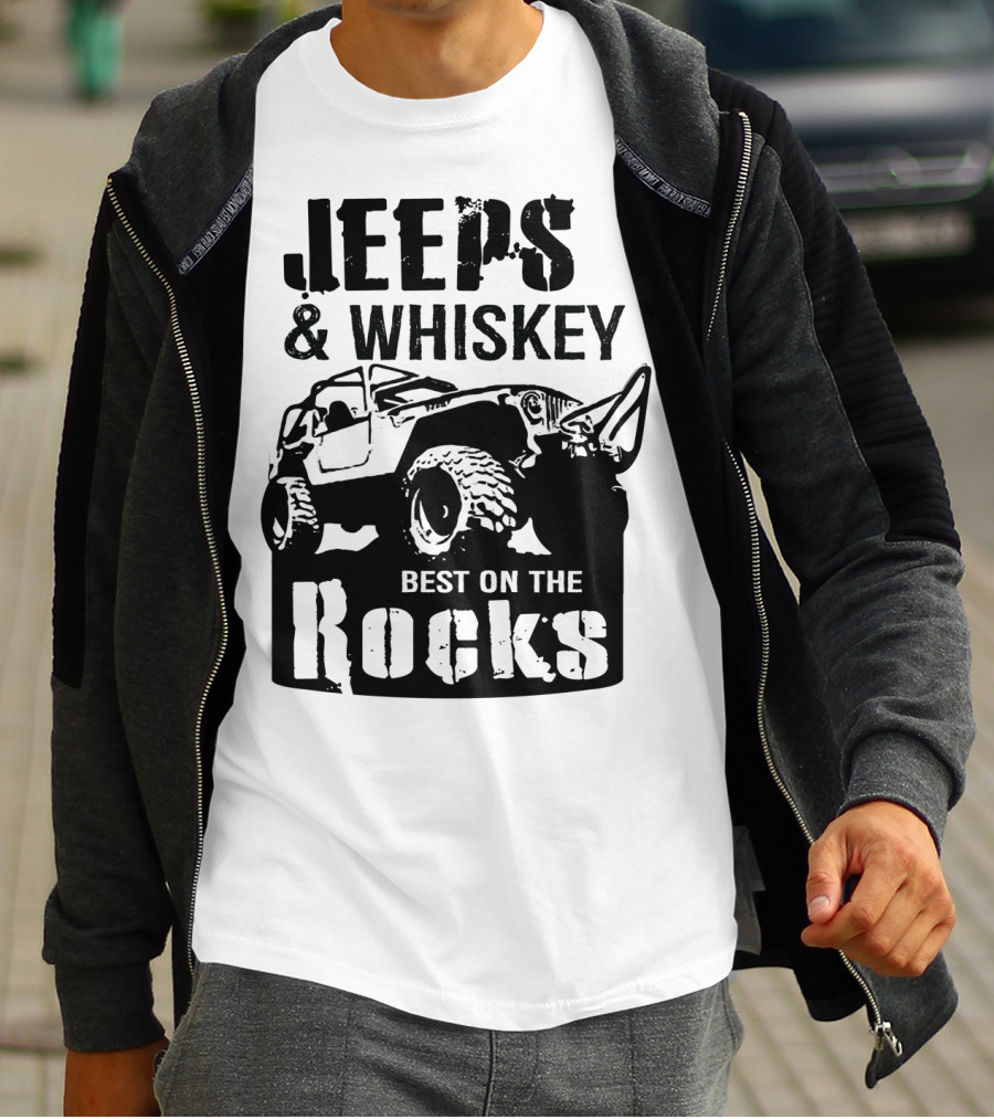 Jeeps And Whiskey Best On The Rocks T-Shirt