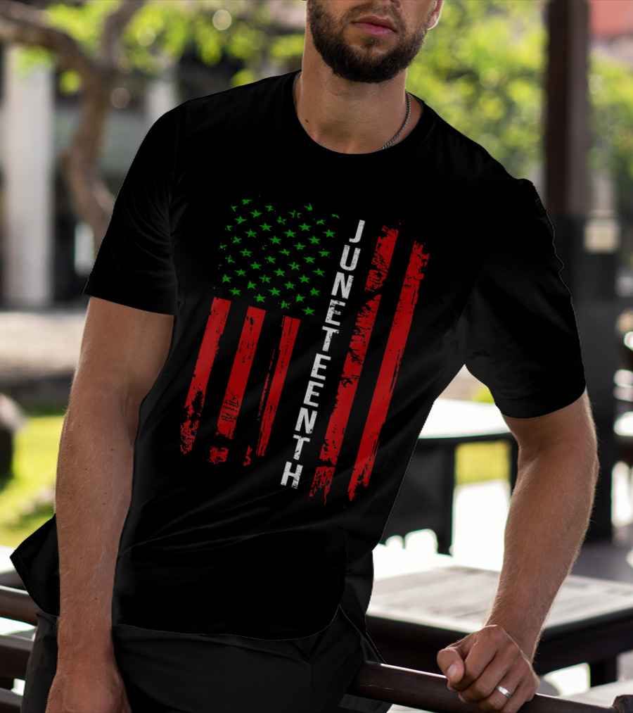 Juneteenth African American Flag T-Shirt