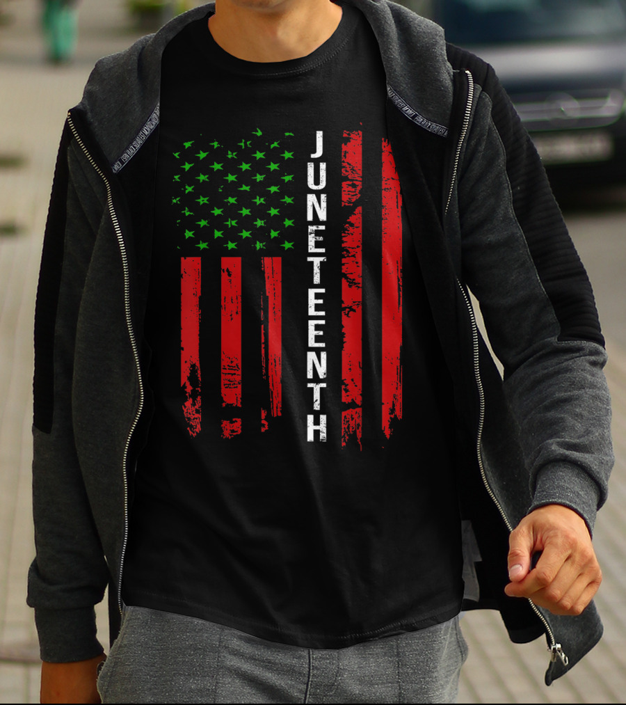 Juneteenth African American Flag T-Shirt