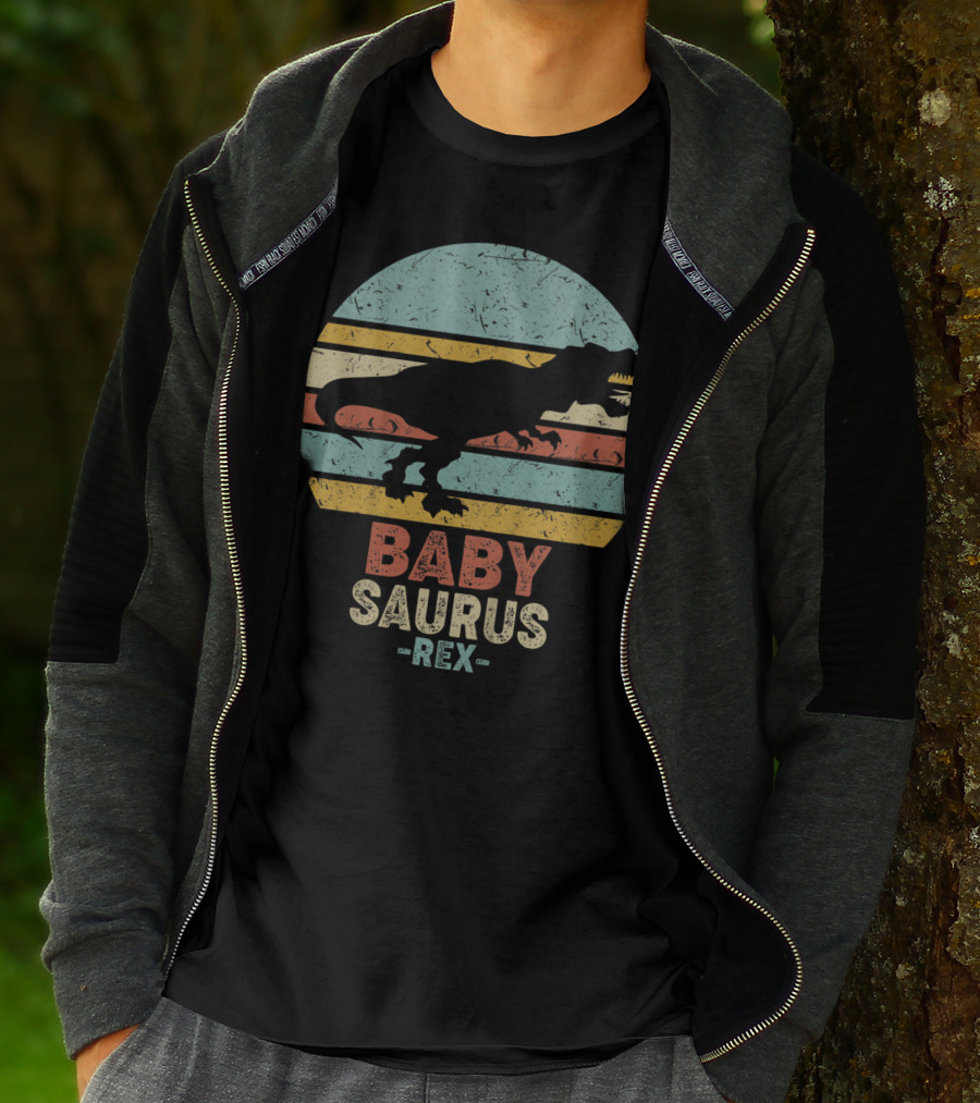 Baby Saurus Rex Vintage Dinosaur Kids T-Shirt