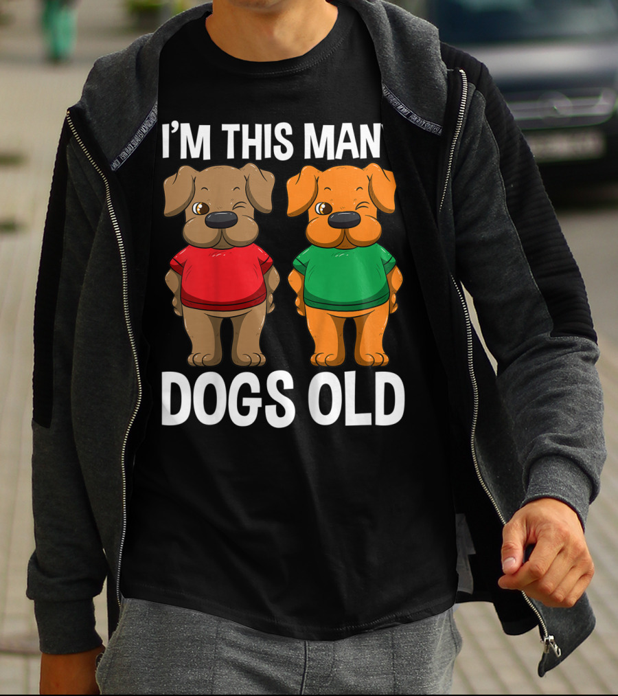 I'm This Many Dogs Old Cute Kids 2 Yr Boy Girl Birthday T-Shirt