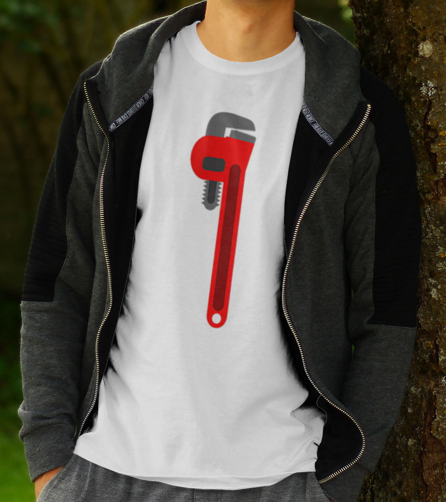 Plumber Tool Pipefitter Pipe Wrench Red T-Shirt