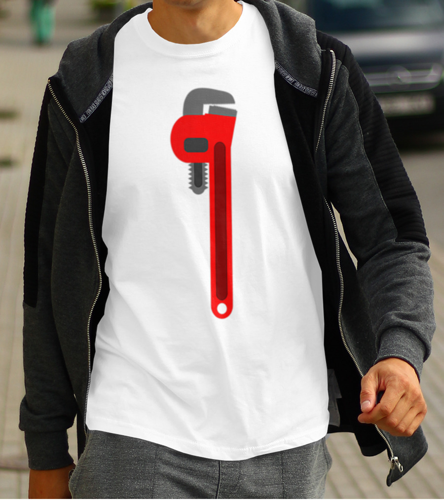 Plumber Tool Pipefitter Pipe Wrench Red T-Shirt