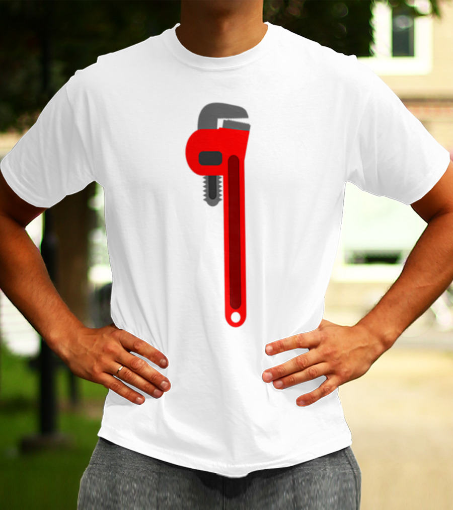 Plumber Tool Pipefitter Pipe Wrench Red T-Shirt