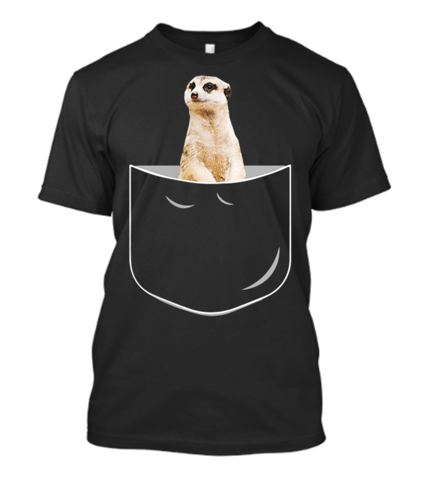 Pocket Meerkat Funny Meerkat In Pocket Standing Cute Wildlife Surrogate T-Shirt