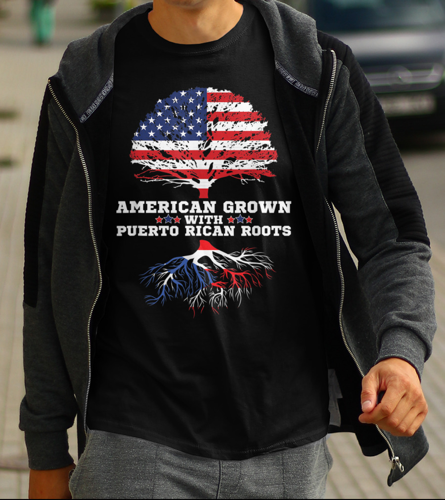 American Grown With Puerto Rican Roots T-Shirt
