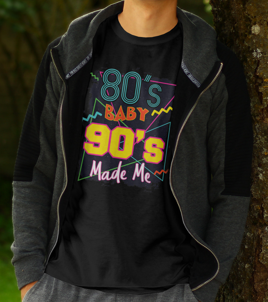 80's Baby 90's Made Me Retro Neon T-Shirt