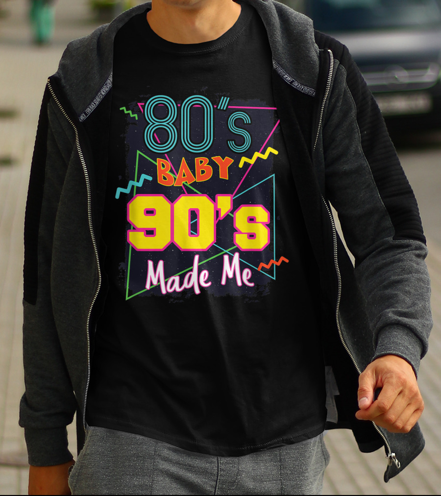 80's Baby 90's Made Me Retro Neon T-Shirt