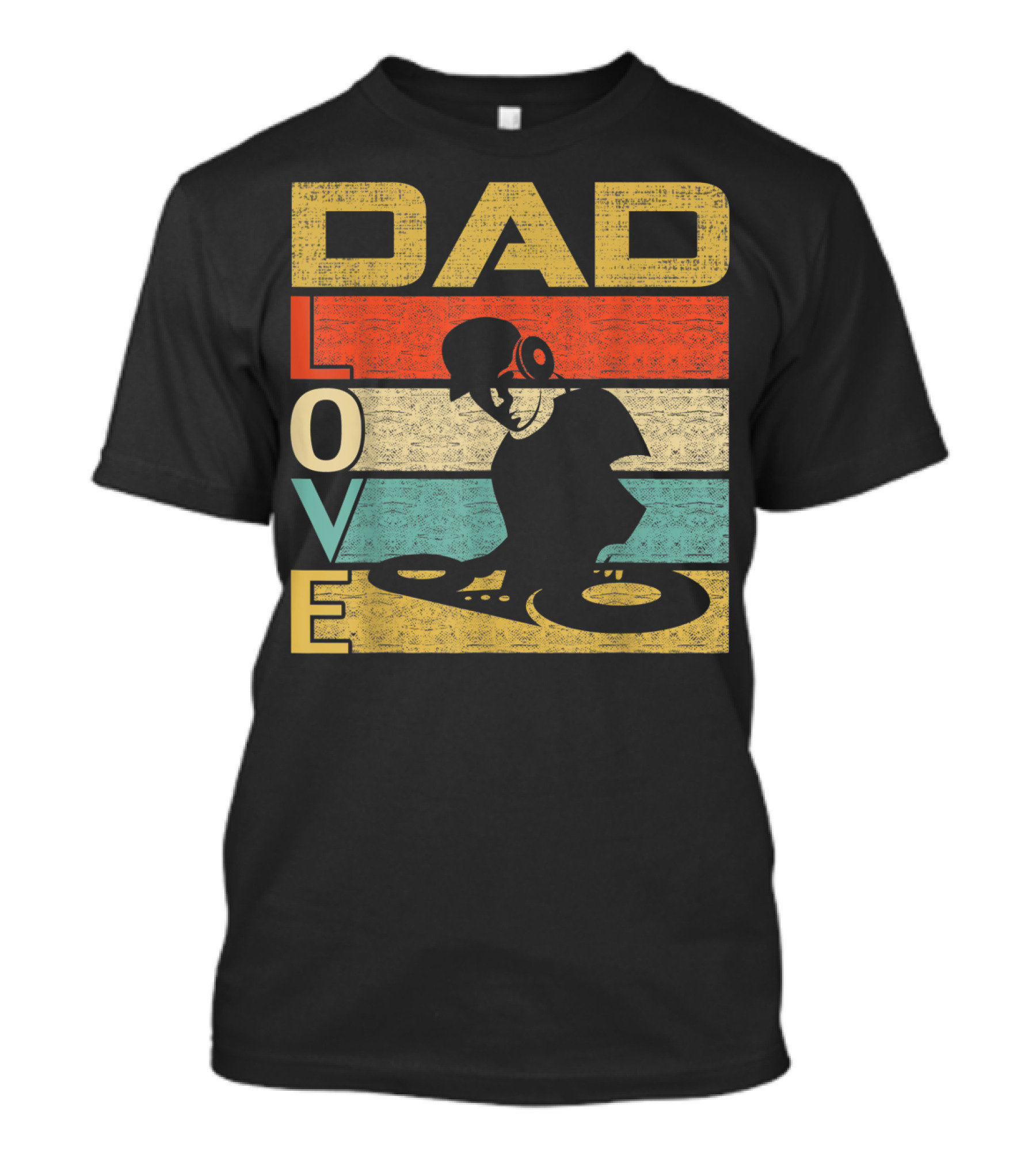 Retro Vintage Dad Love DJ Deejay Funny Father's T-Shirt