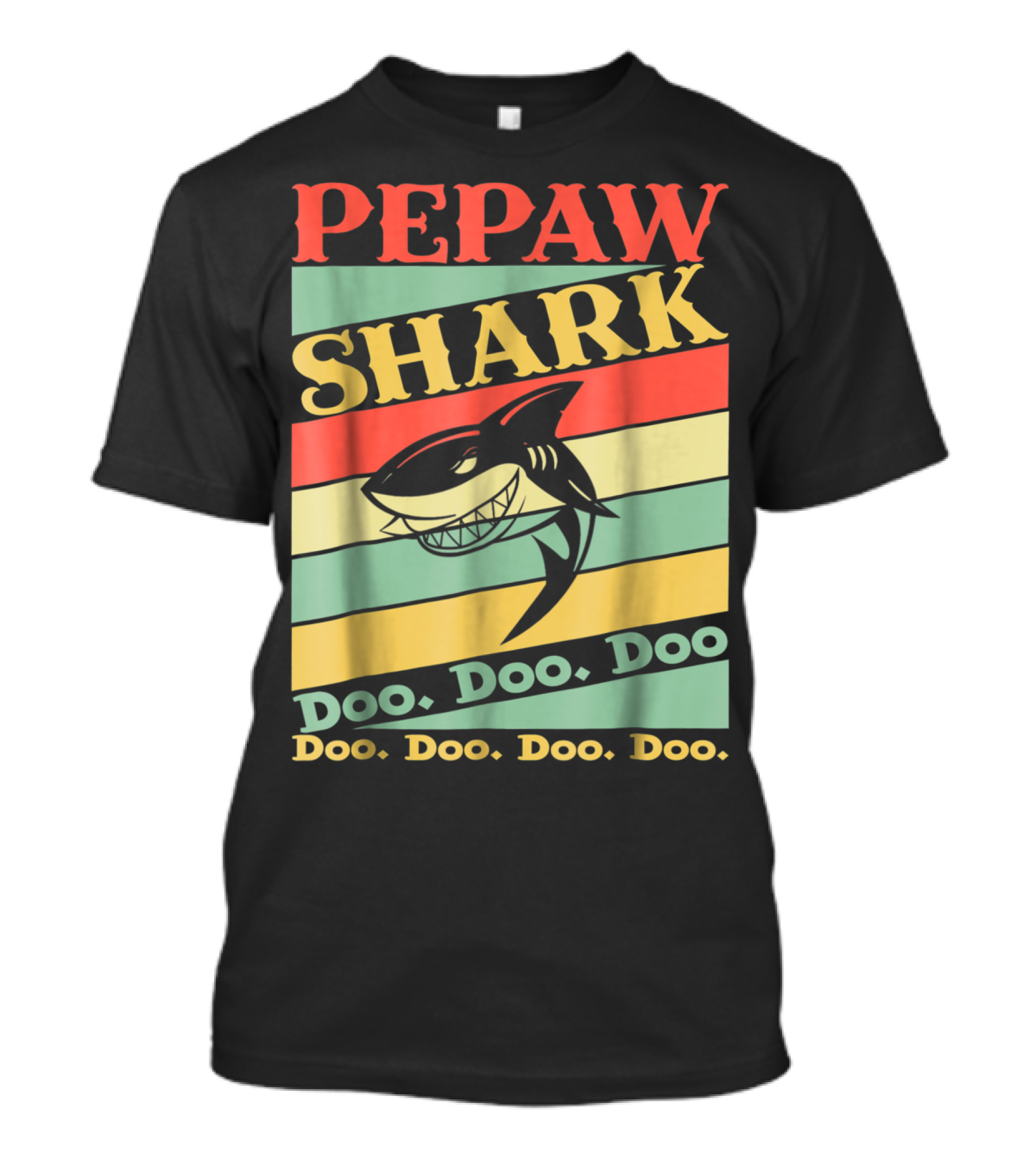 PEPAW SHARK Doo Doo Doo Retro Vintage T-Shirt