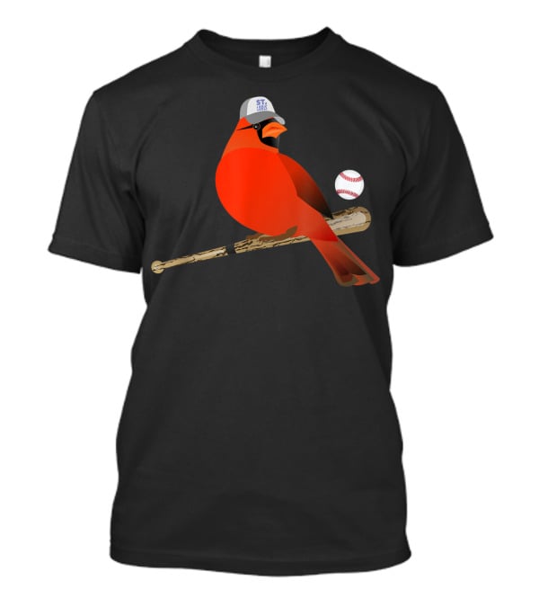 Saint Louis Red Cardinal Baseball Bat And Cap T-Shirt