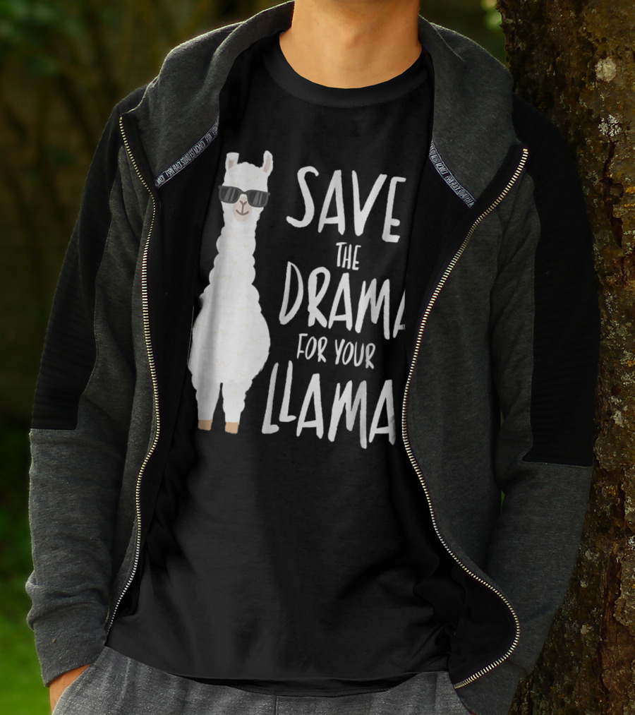 Save The Drama For Your Cool Sunglasses Llama T-Shirt