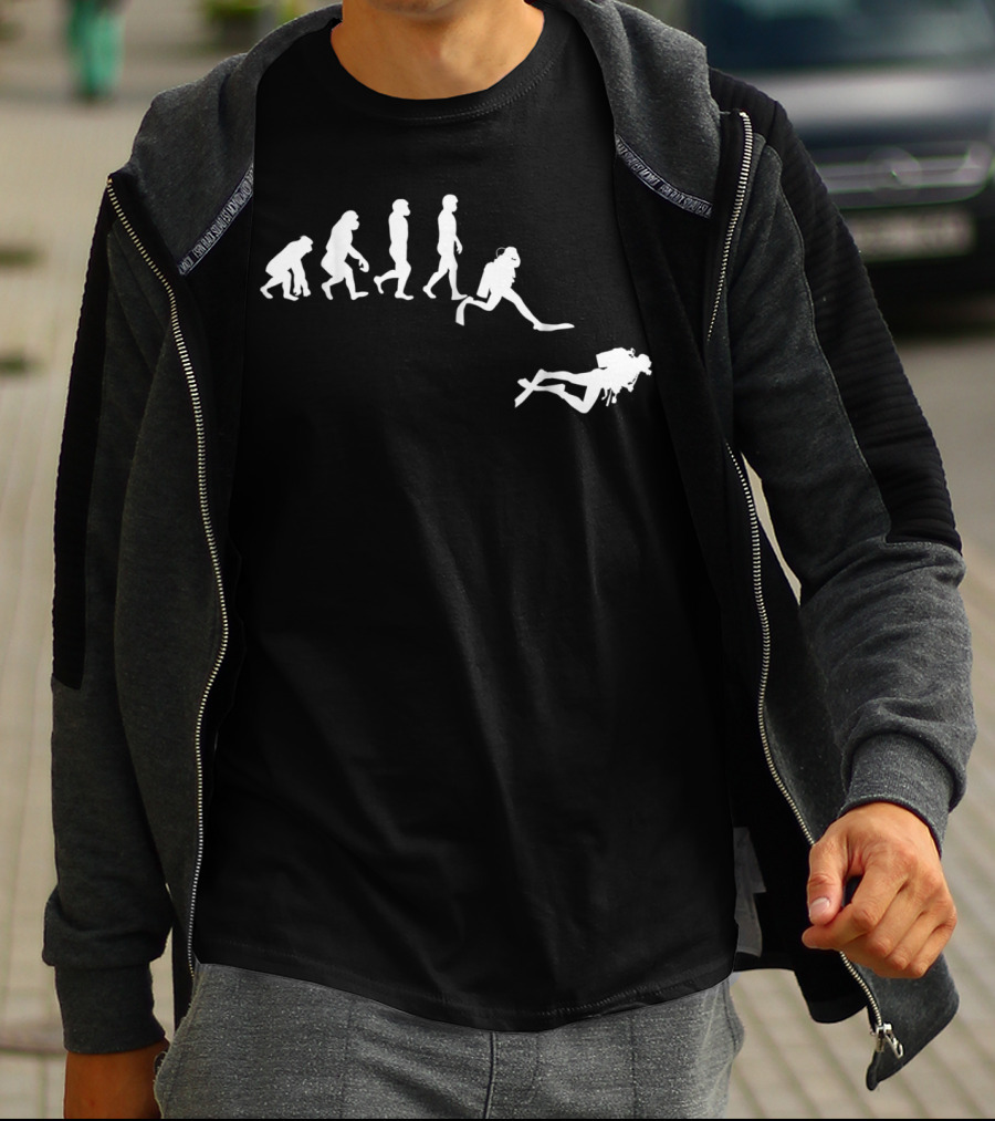 Scuba Dive Evolution Diver Ocean Transformation T-Shirt