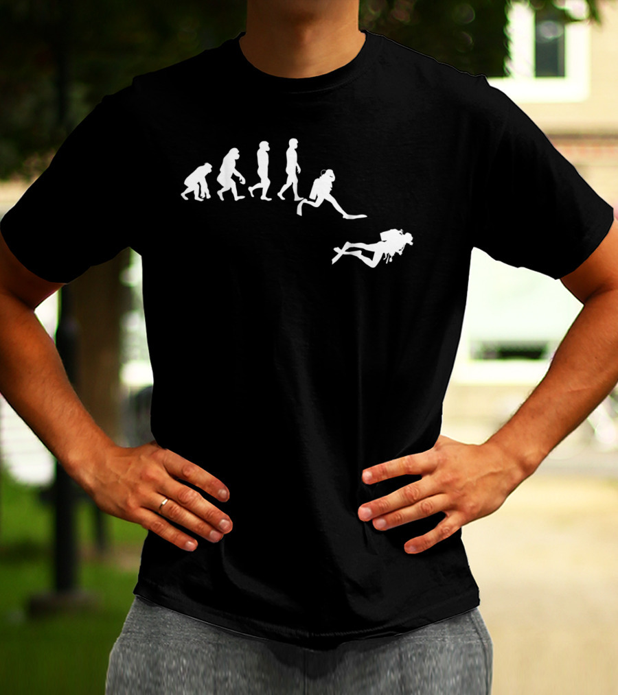 Scuba Dive Evolution Diver Ocean Transformation T-Shirt
