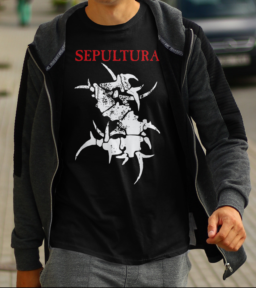 Sepultura Spiked Spine Emblem T-Shirt