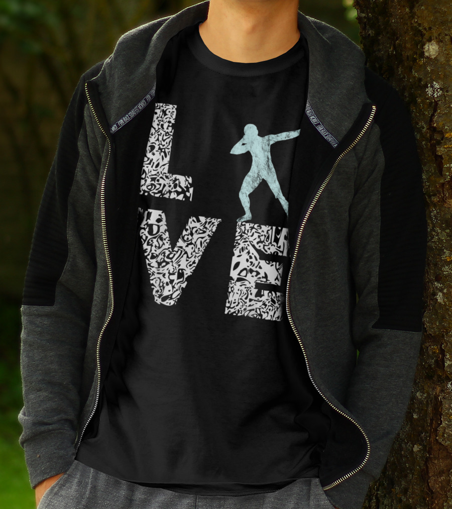 Love Shot Put Throwing Track And Field T-Shirt