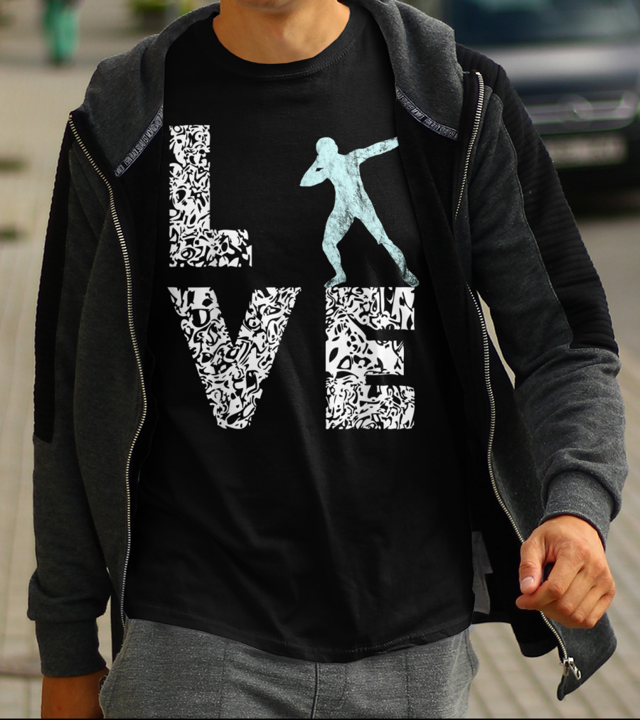 Love Shot Put Throwing Track And Field T-Shirt