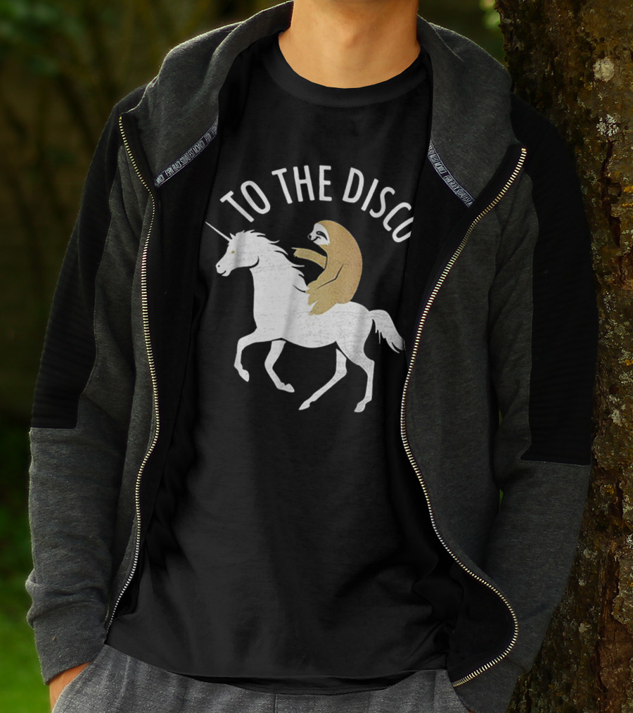 Sloth Riding Unicorn To The Disco T-Shirt