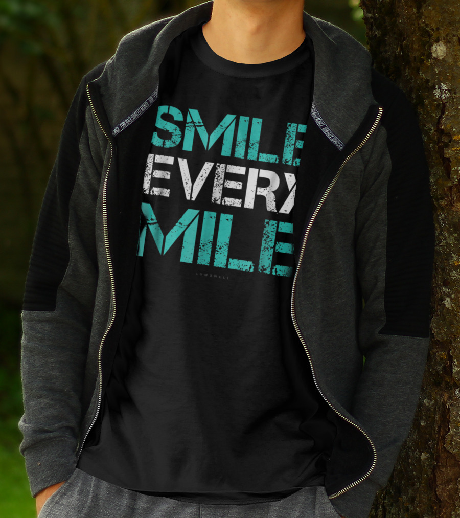 Smile Every Mile Funny Running Lumowell T-Shirt