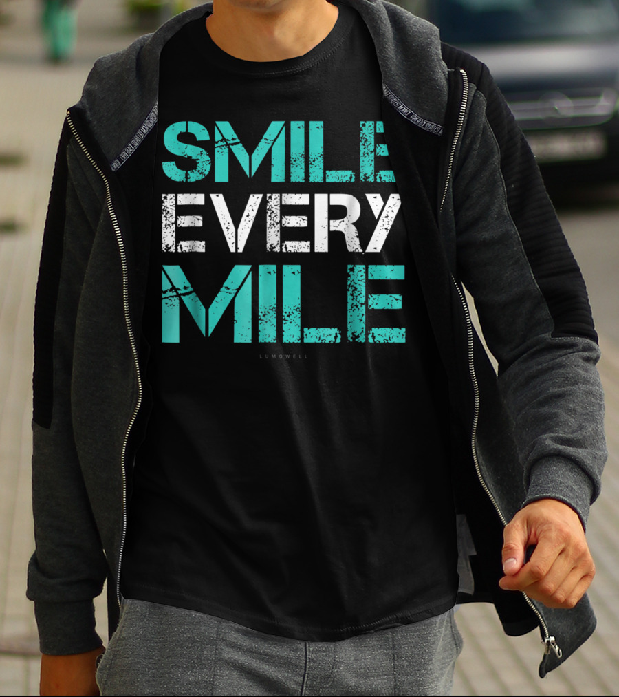 Smile Every Mile Funny Running Lumowell T-Shirt