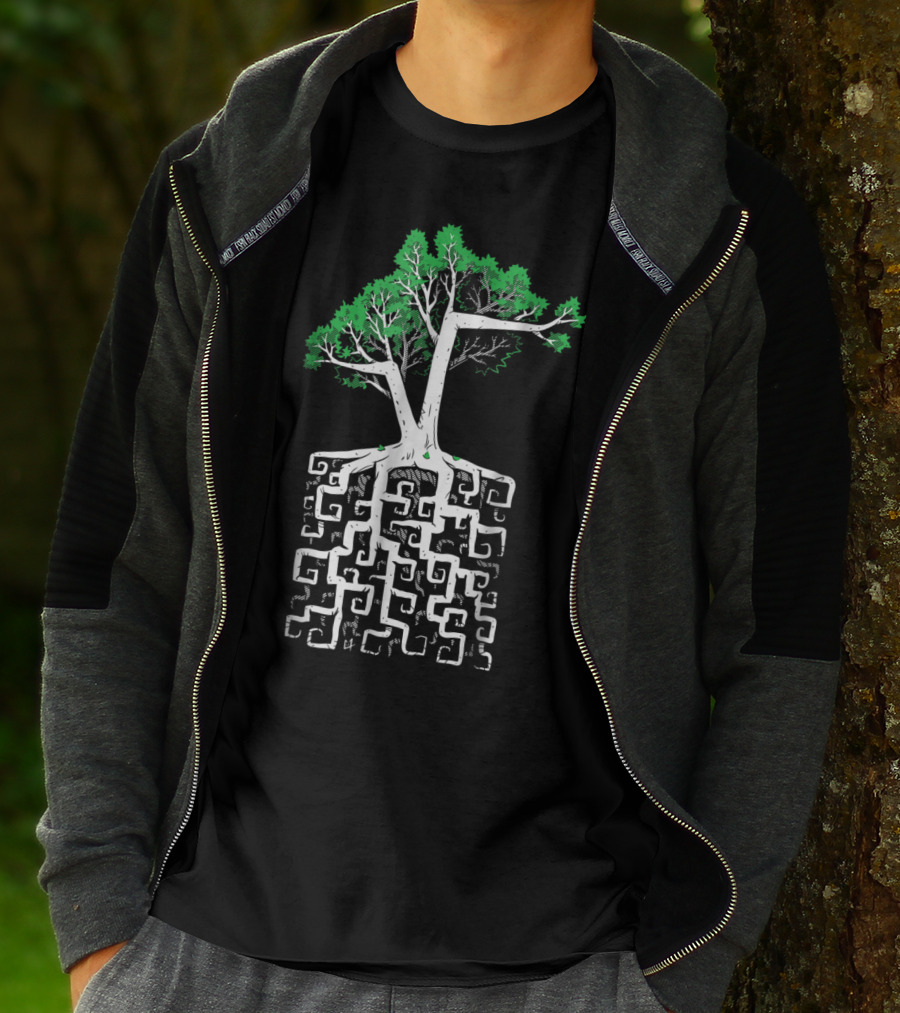 Square Root Tree Math Concept With Intricate Roots And Foliage T-Shirt
