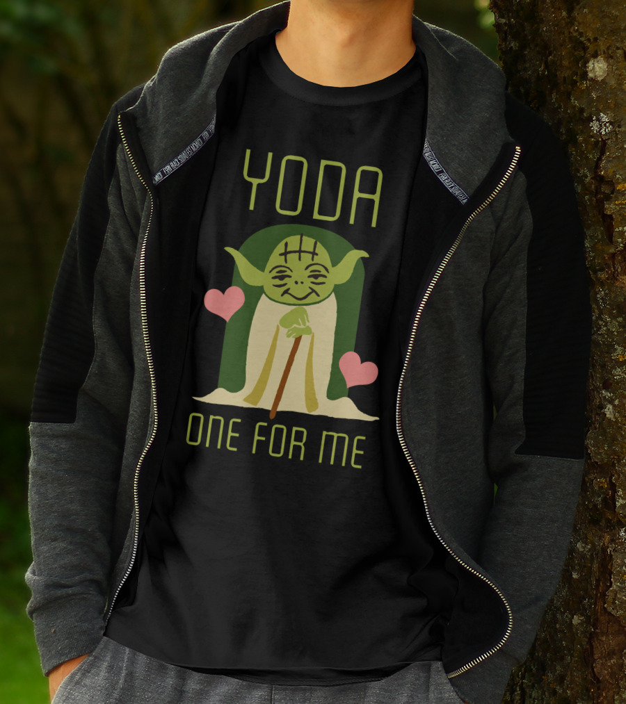 Star Wars Yoda One For Me Valentine's Hearts Cute T-Shirt