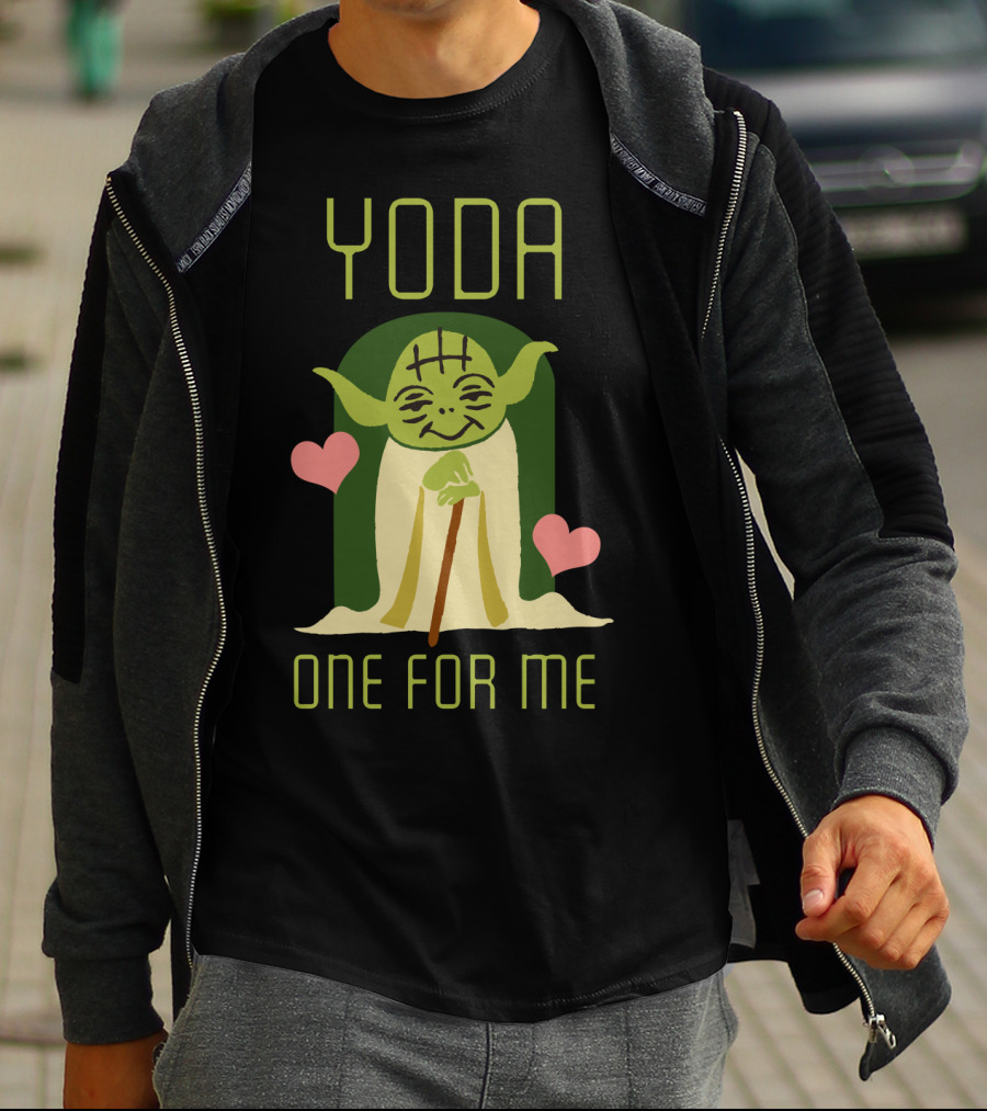 Star Wars Yoda One For Me Valentine's Hearts Cute T-Shirt