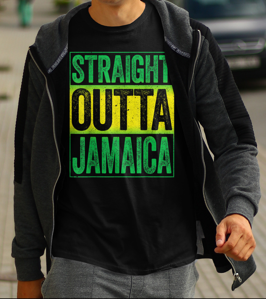 Straight Outta Jamaica Caribbean Party Vibes T-Shirt