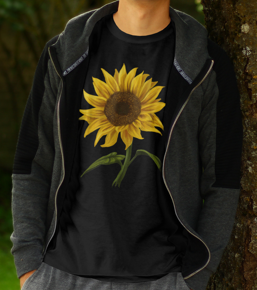 Sunflower Sunshine Watercolor Floral T-Shirt