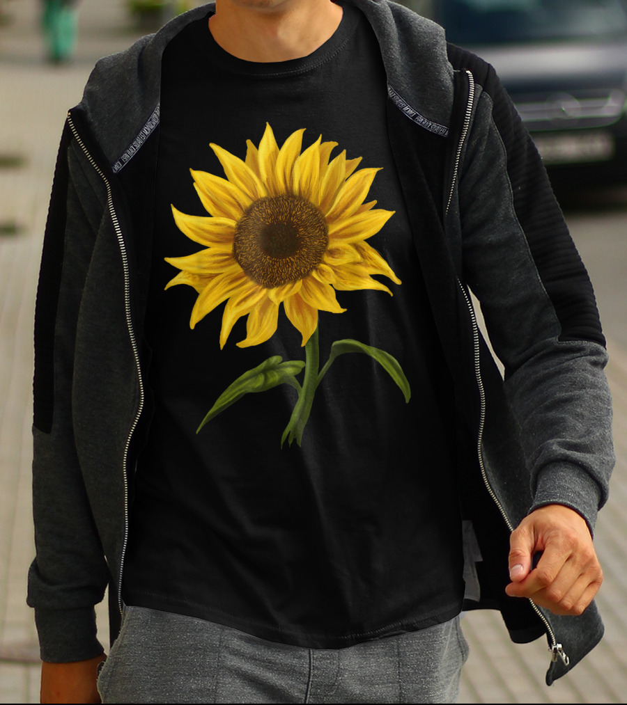 Sunflower Sunshine Watercolor Floral T-Shirt
