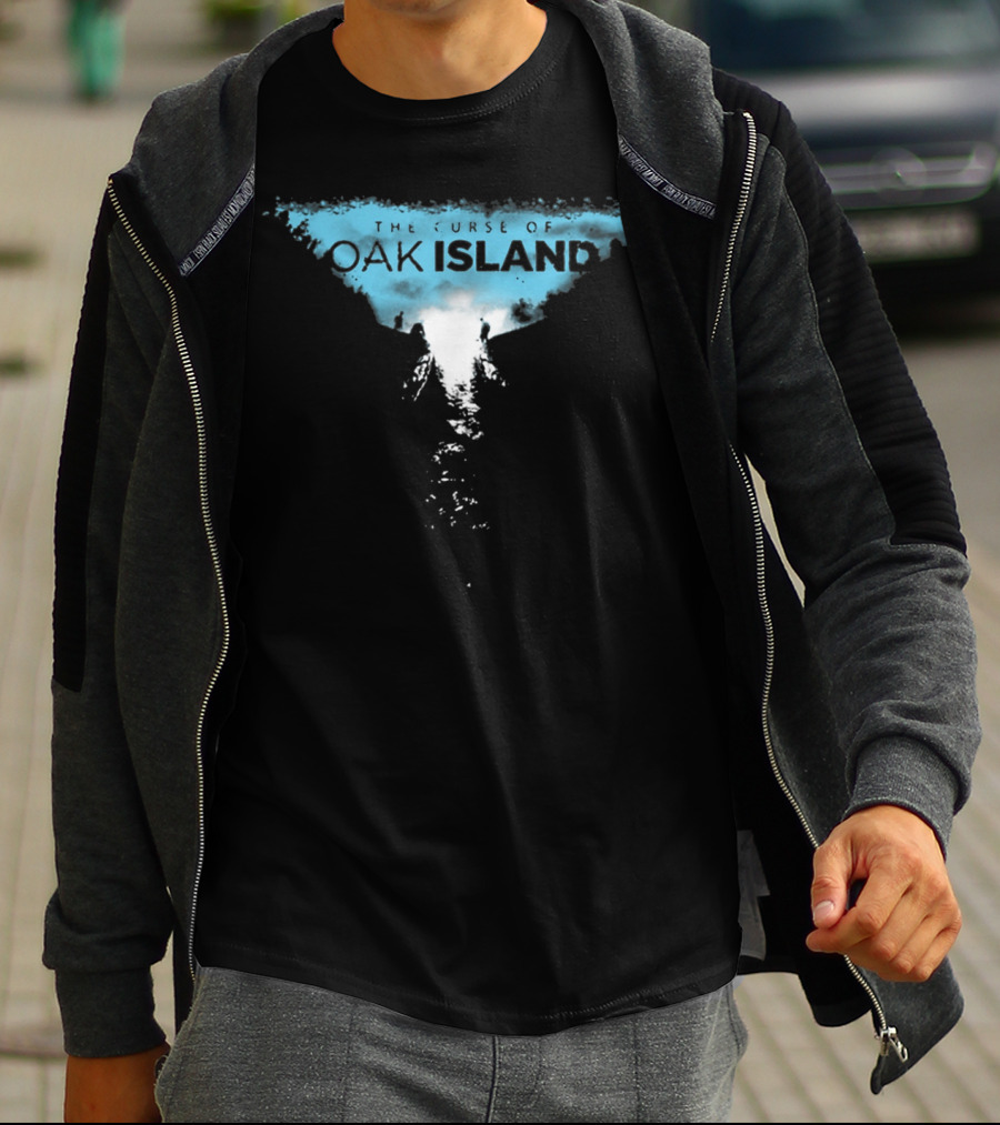 The Curse Of Oak Island Mysterious Treasure Excavation Scene T-Shirt