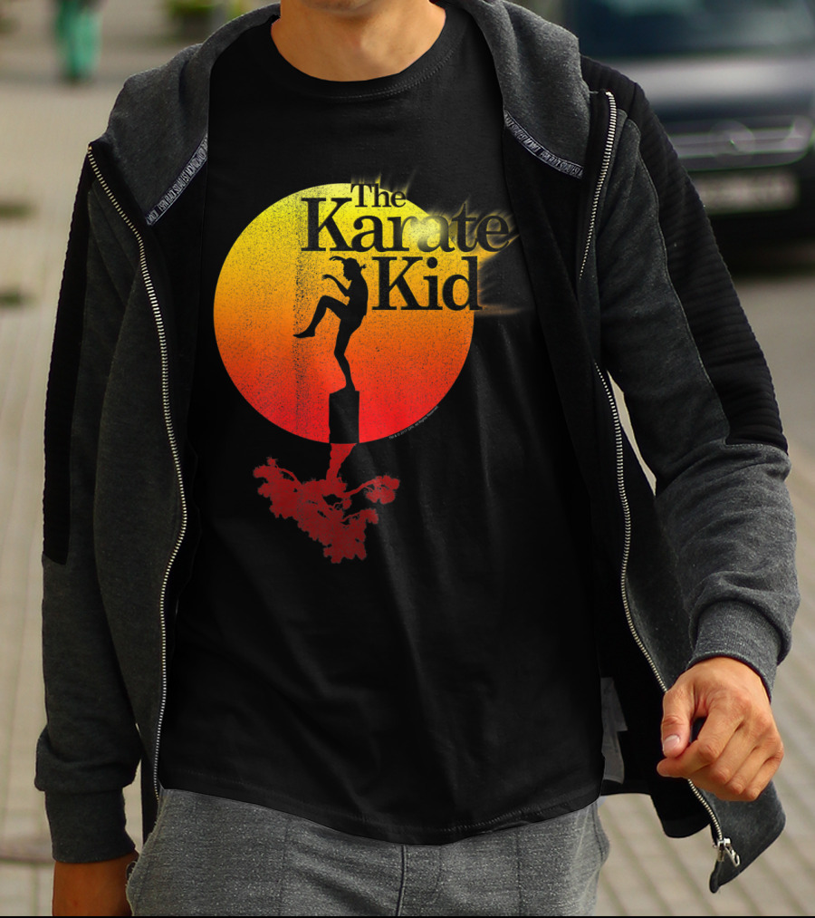 The Karate Kid Crane Kick Sun Gradient Circle T-Shirt