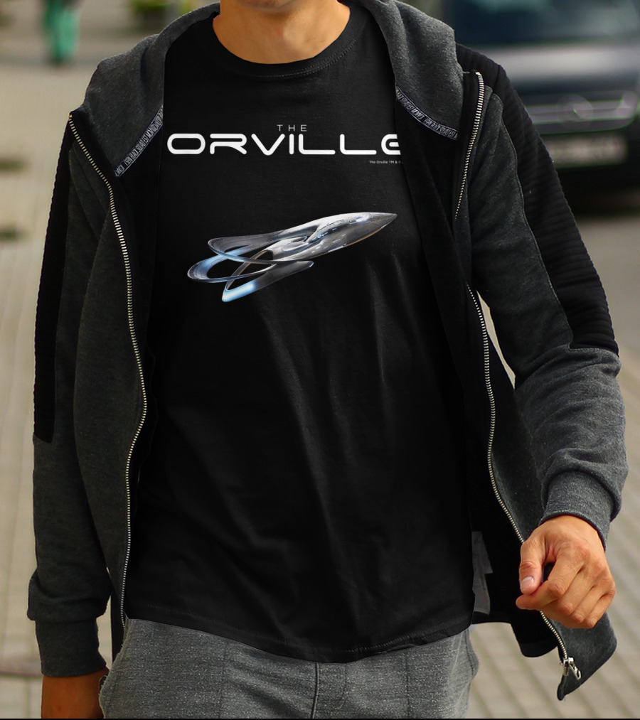 The Orville Ship U.S.S. Orville ECV-197 Sci-Fi Series Fan Merchandise T-Shirt