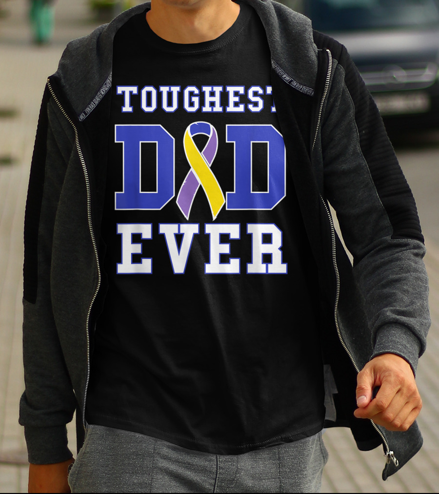 Toughest Dad Ever Bladder Cancer Awareness T-Shirt