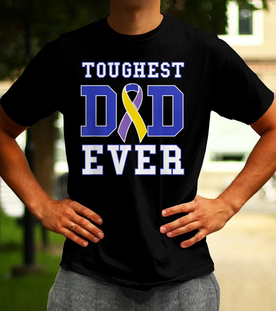 Toughest Dad Ever Bladder Cancer Awareness T-Shirt