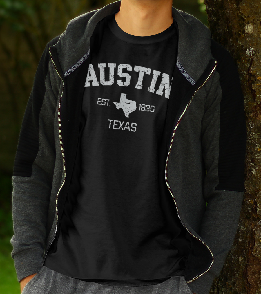 Austin Texas Est 1839 Vintage 1830 State T-Shirt