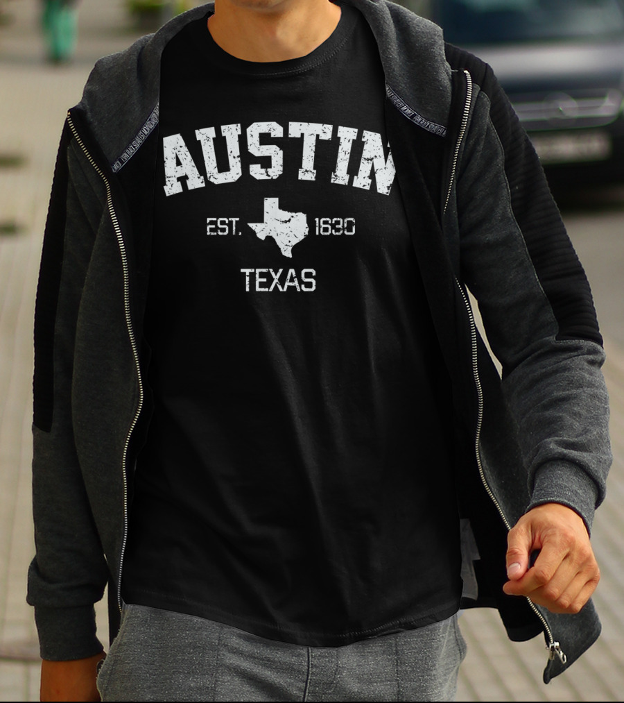 Austin Texas Est 1839 Vintage 1830 State T-Shirt