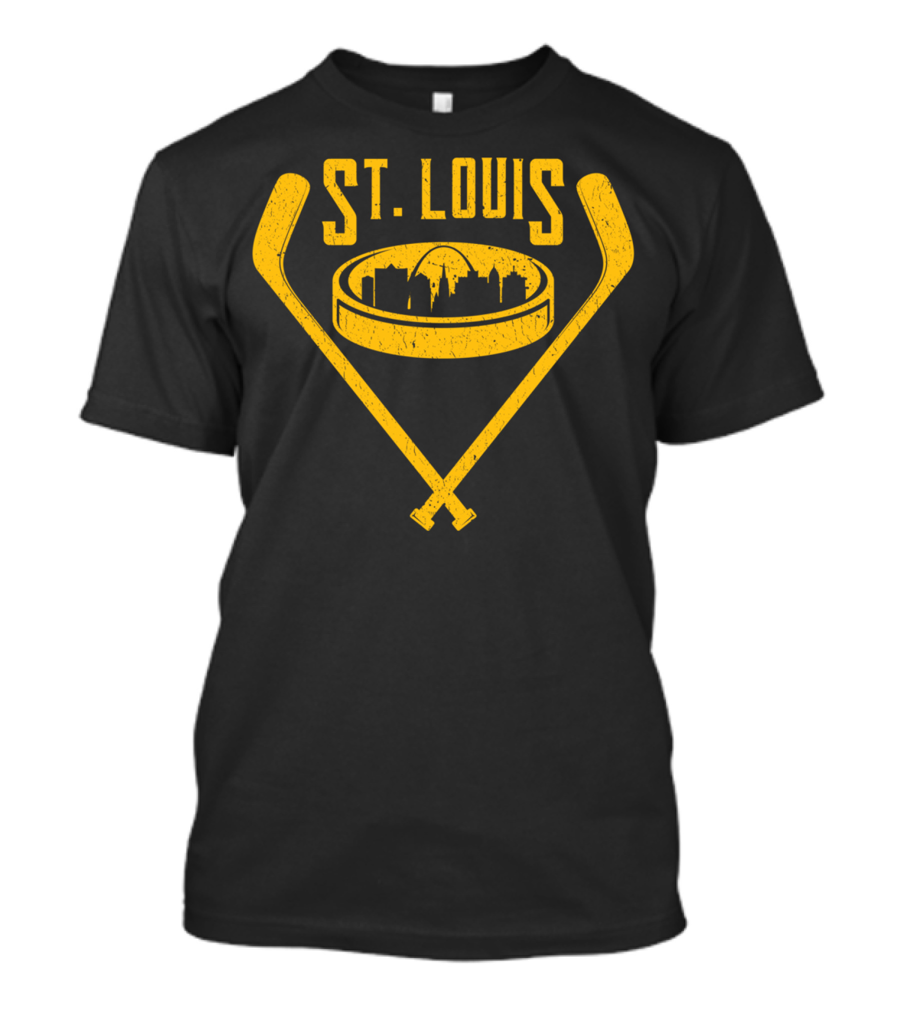 St Louis Missouri Skyline Vintage Hockey T-Shirt