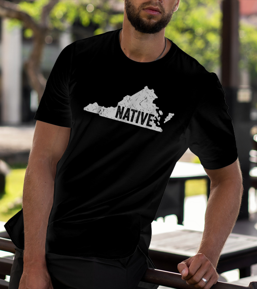 Virginia Native Old Dominion VA State Map T-Shirt