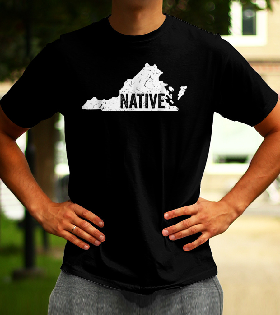 Virginia Native Old Dominion VA State Map T-Shirt