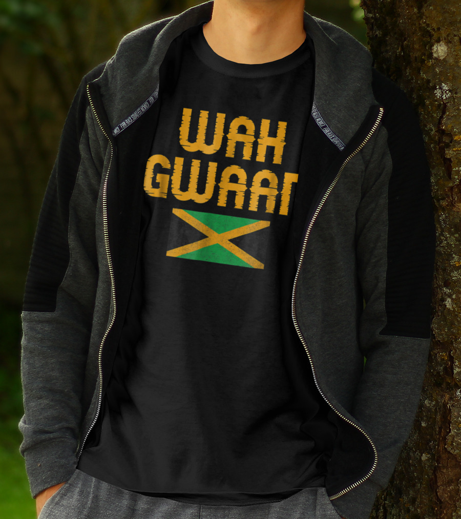 Wah Gwaan Jamaican Flag Banner T-Shirt